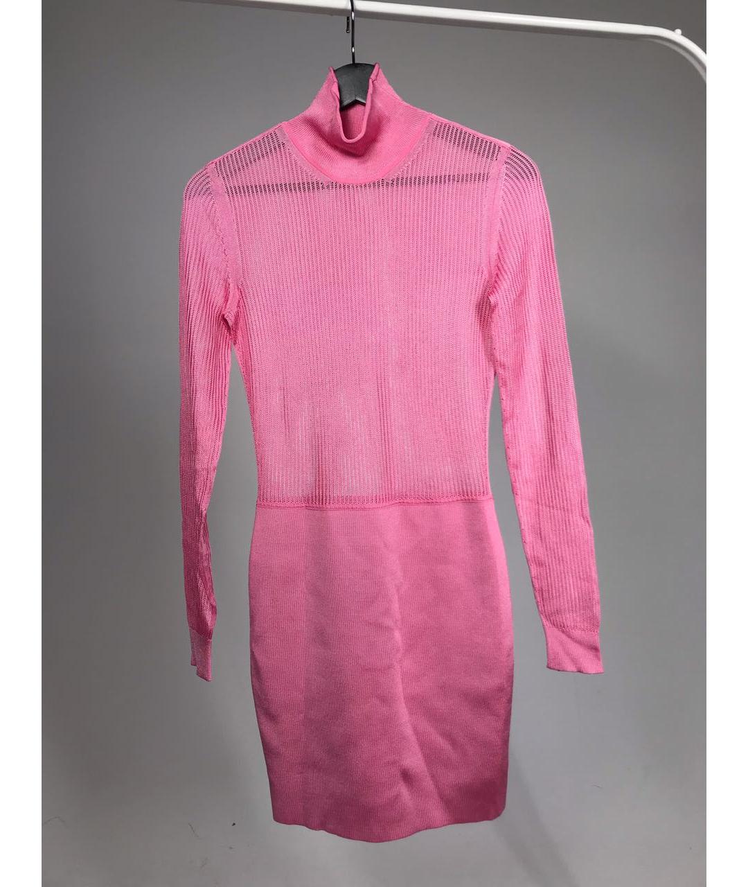HERMES PRE-OWNED Розовое вискозное коктейльное платье, фото 7