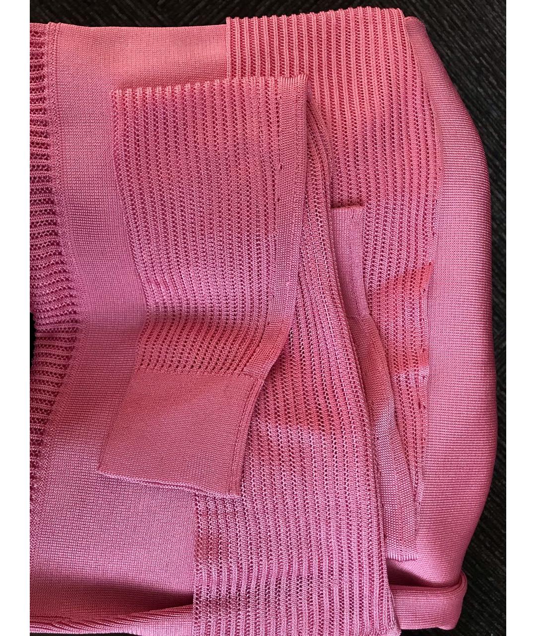 HERMES PRE-OWNED Розовое вискозное коктейльное платье, фото 6