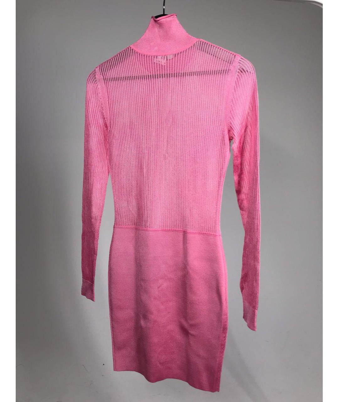 HERMES PRE-OWNED Розовое вискозное коктейльное платье, фото 2