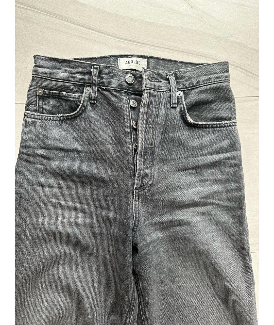 AGOLDE Серые хлопковые прямые джинсы, фото 2