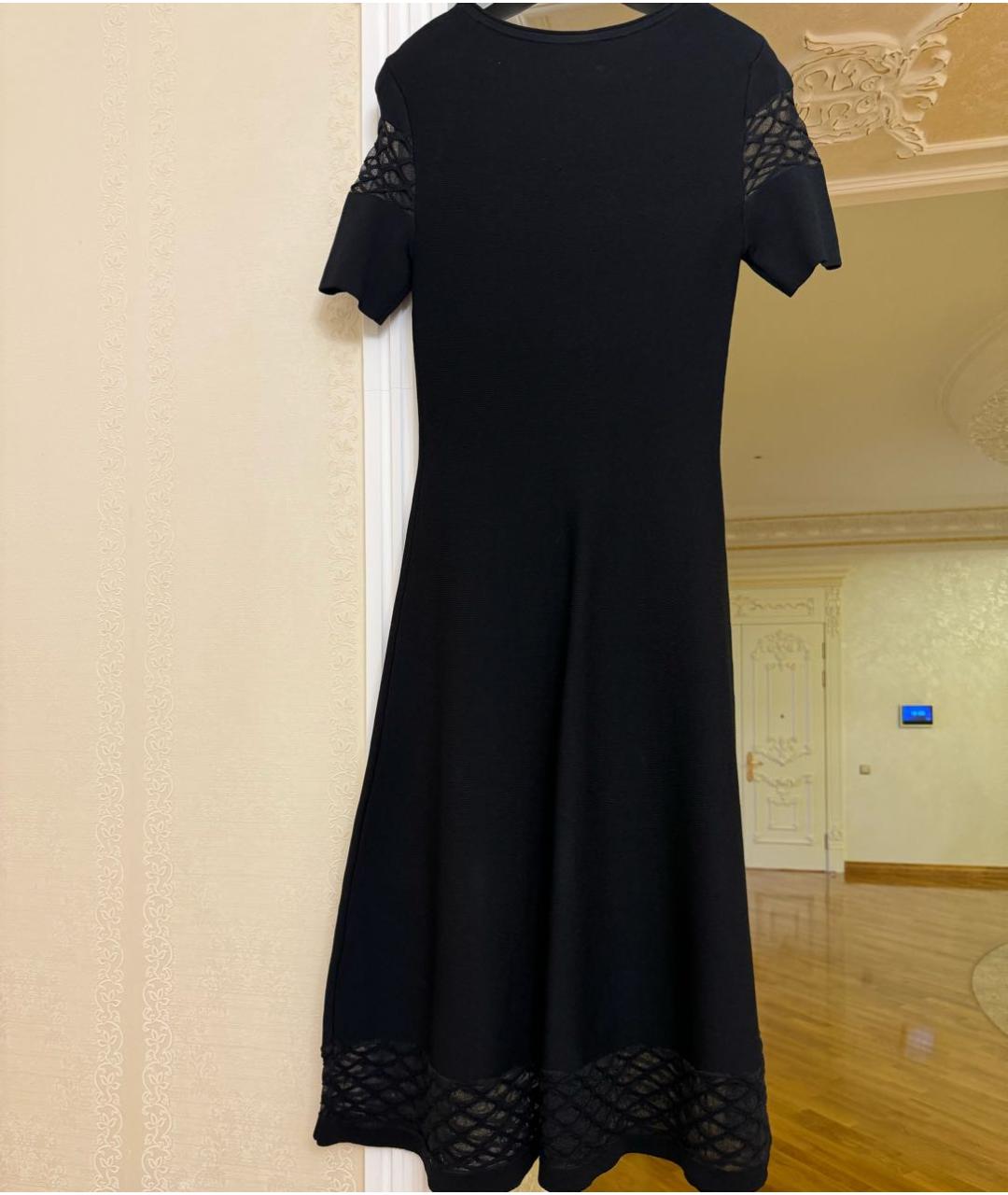 MAJE Черное вискозное повседневное платье, фото 2