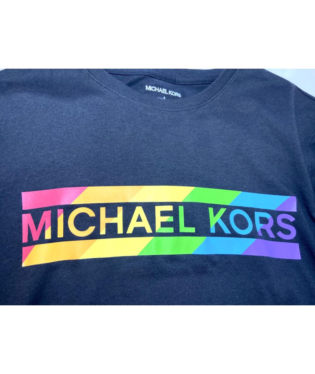 MICHAEL KORS Черная хлопковая футболка, фото 5