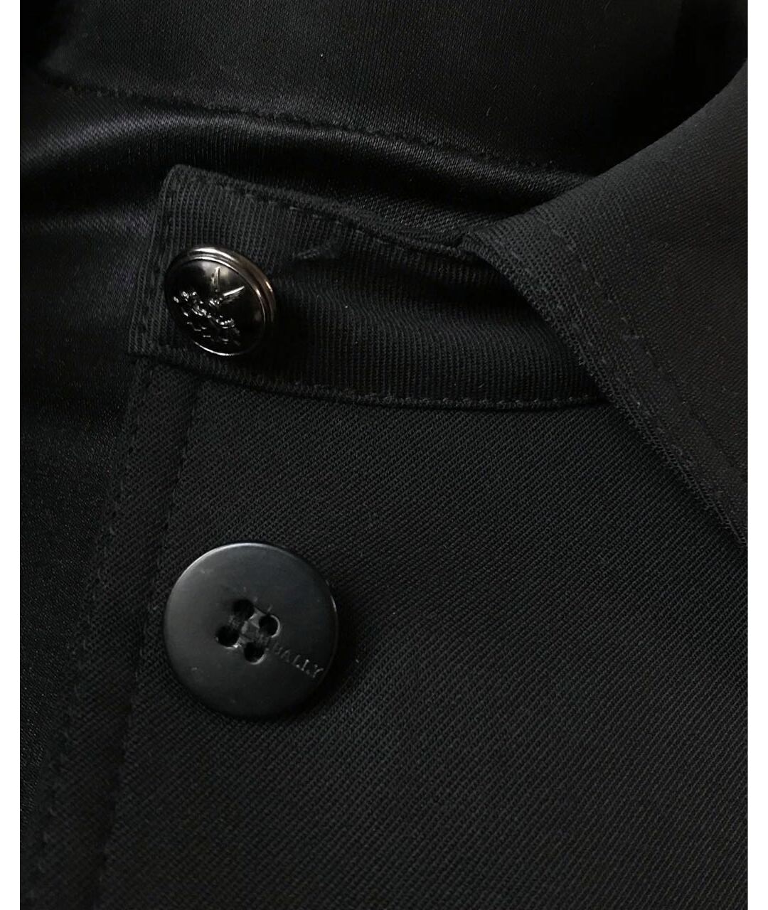 BALLY Черное шерстяное пальто, фото 6