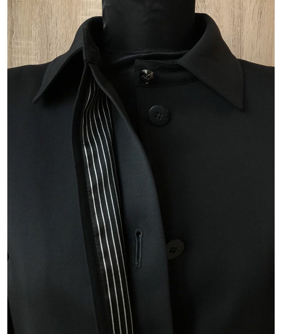 BALLY Черное шерстяное пальто, фото 7