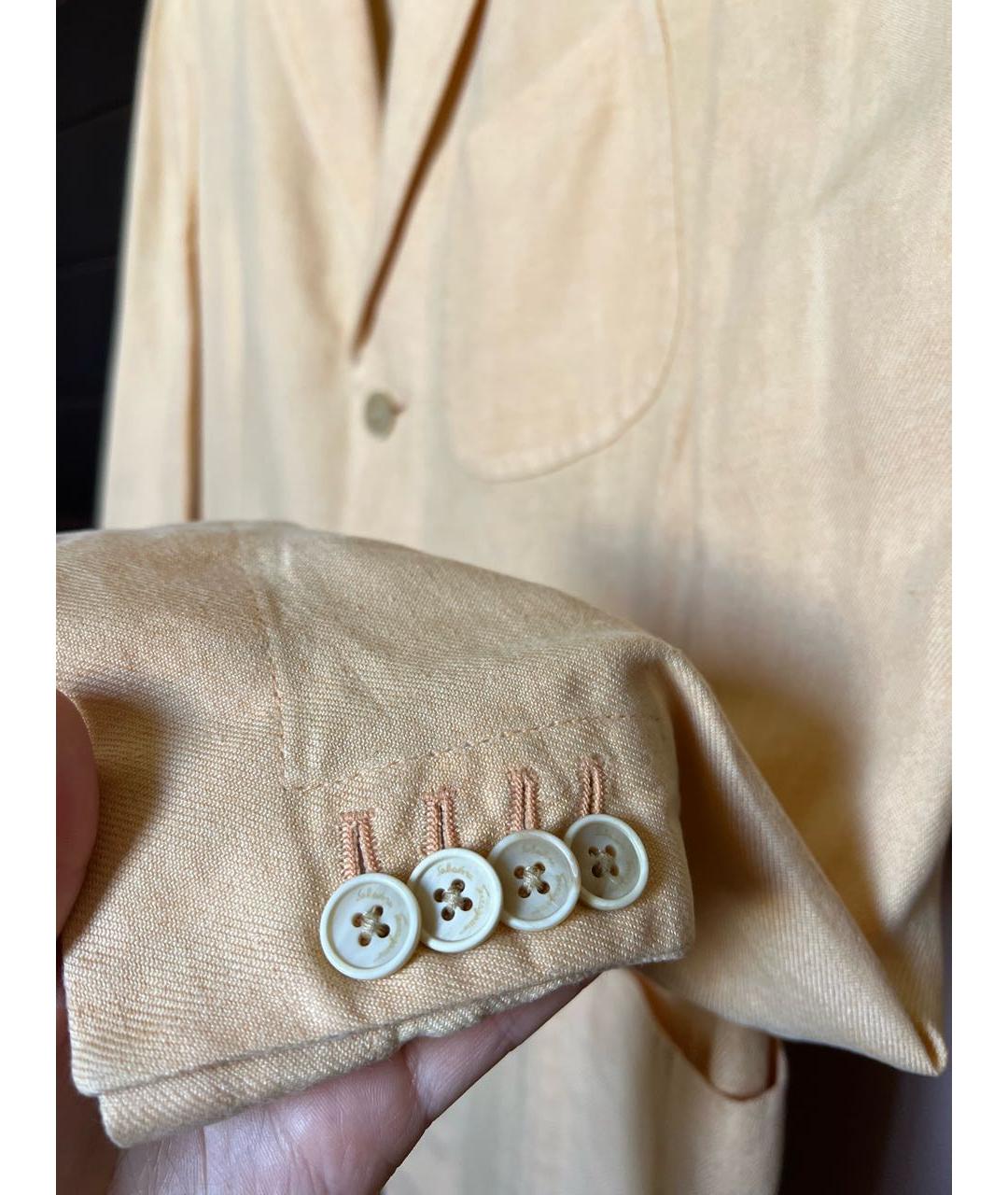 SALVATORE FERRAGAMO Бежевый хлопко-эластановый пиджак, фото 5