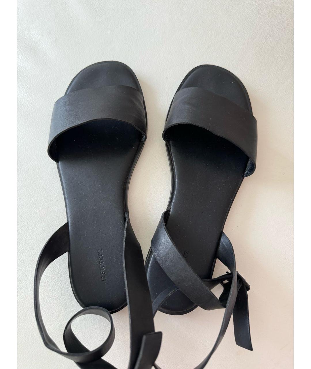 12 STOREEZ Черные кожаные сандалии, фото 3