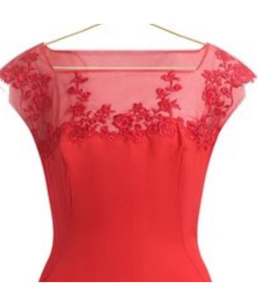 ERMANNO SCERVINO Красное полиэстеровое коктейльное платье, фото 4