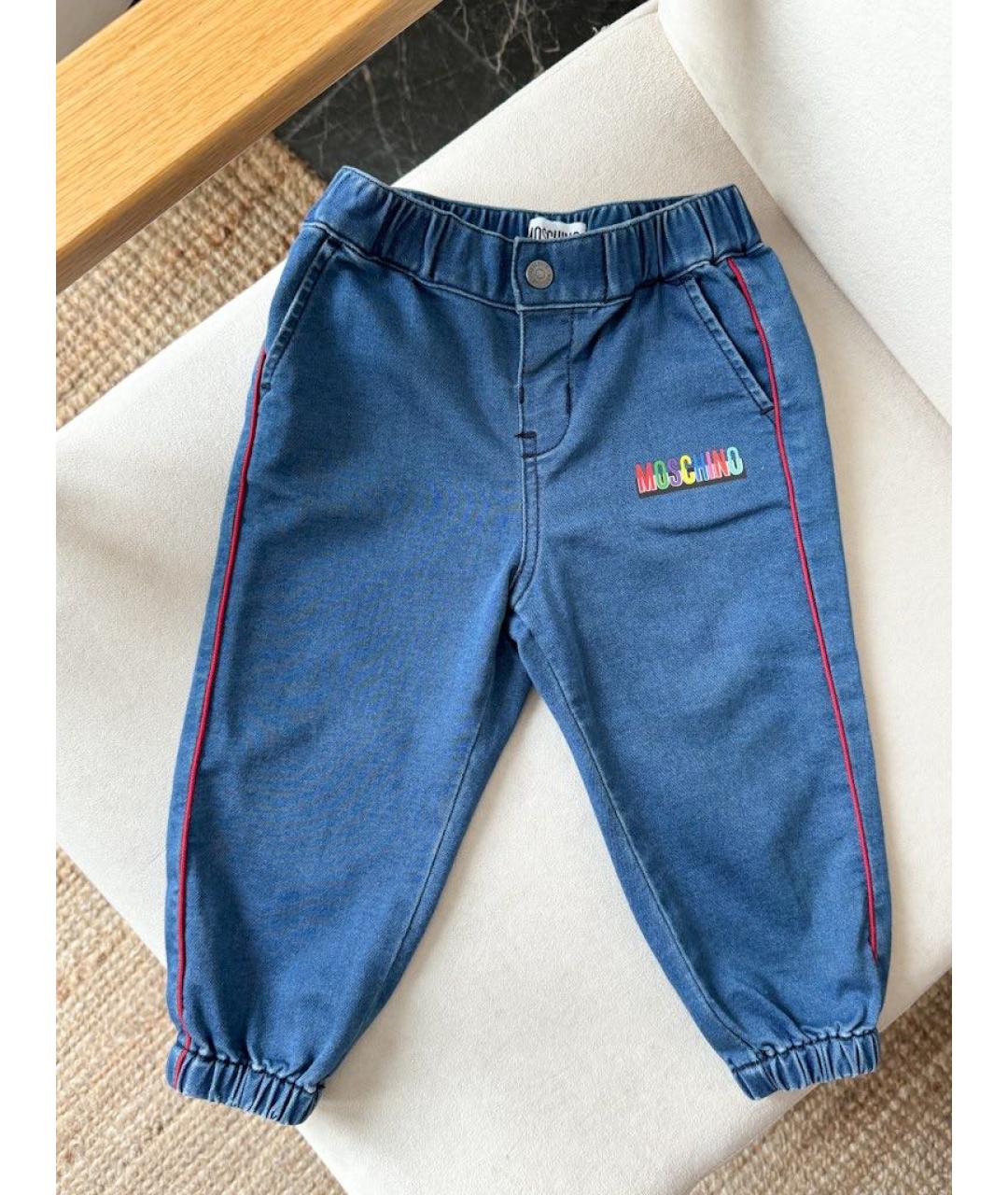 MOSCHINO Голубые хлопковые брюки и шорты, фото 5