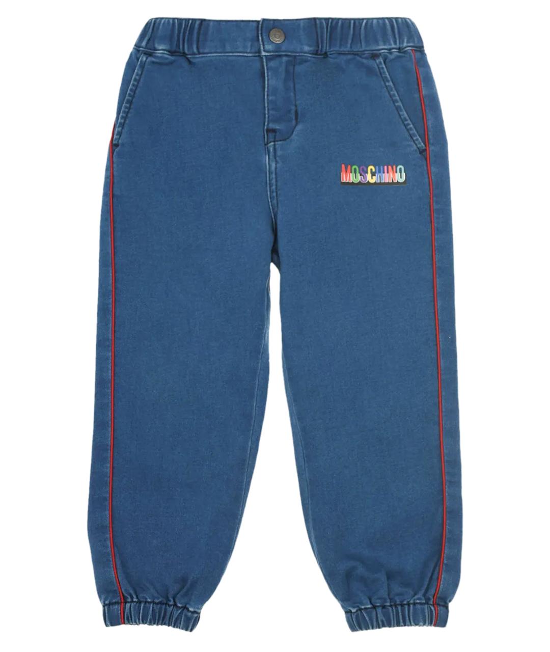 MOSCHINO Голубые хлопковые брюки и шорты, фото 1
