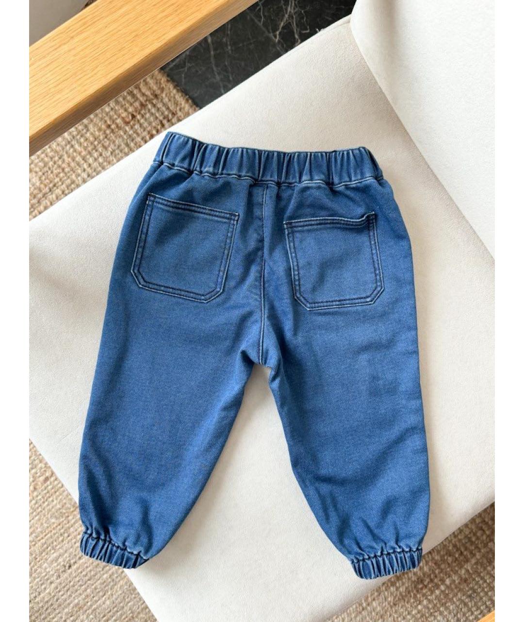 MOSCHINO Голубые хлопковые брюки и шорты, фото 2