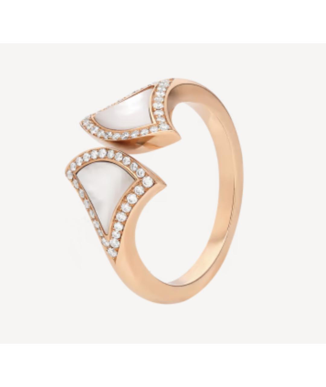 BVLGARI Белое кольцо из розового золота, фото 6