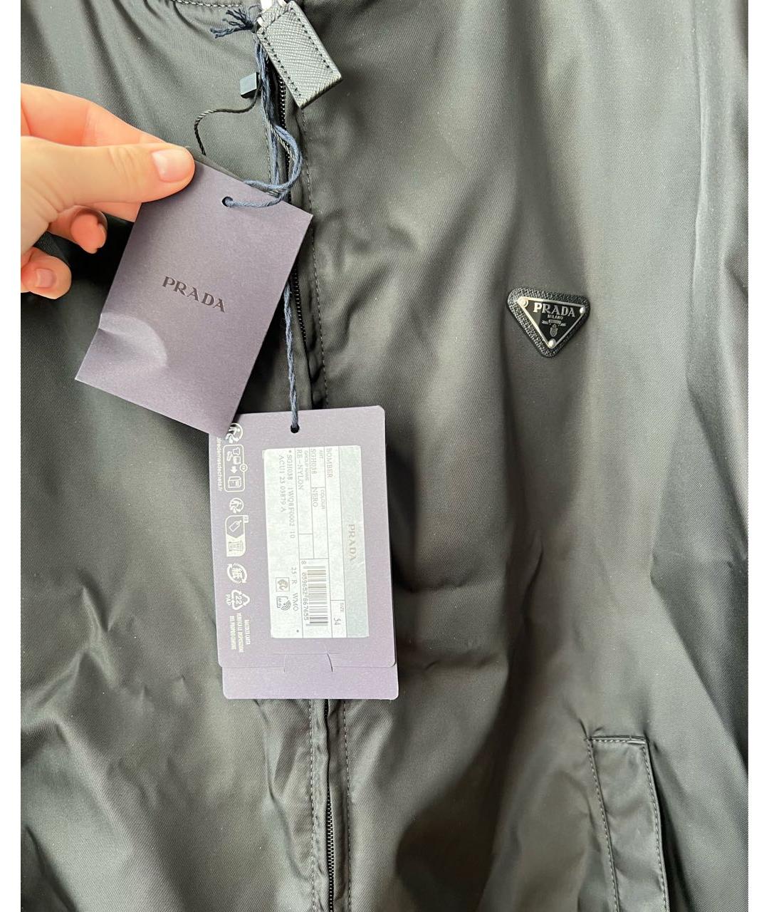 PRADA Черная полиамидовая куртка, фото 3