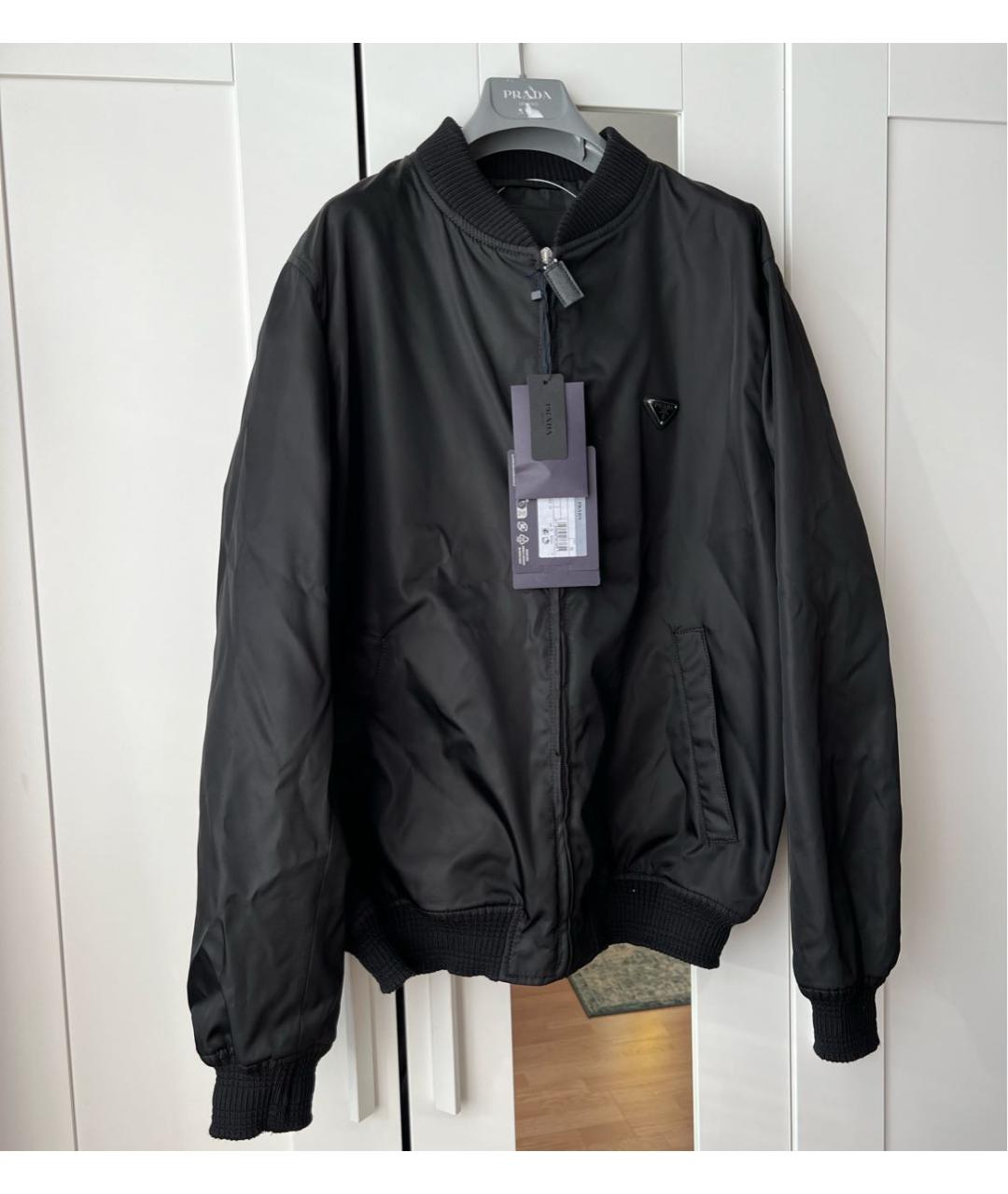 PRADA Черная полиамидовая куртка, фото 2