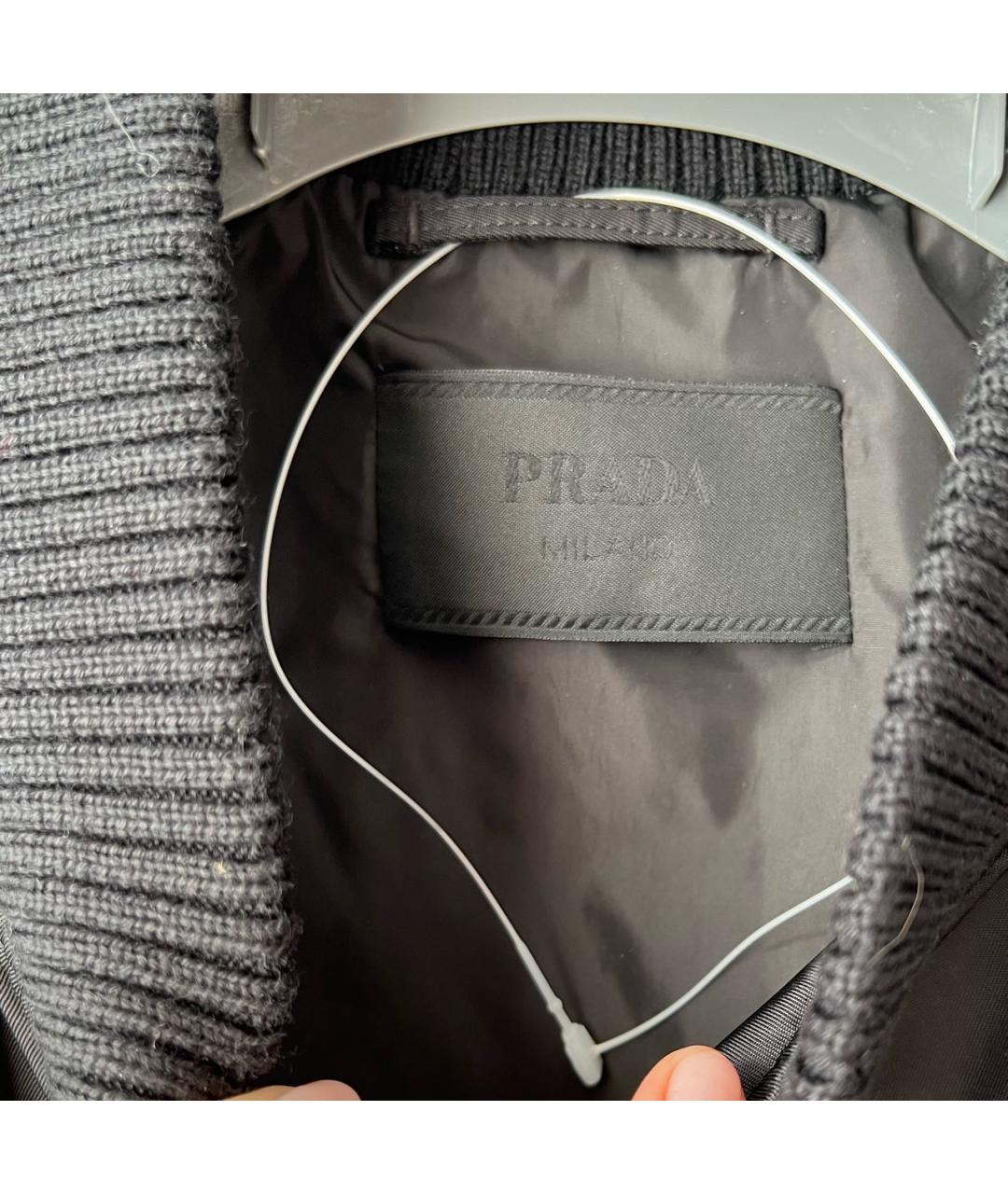 PRADA Черная полиамидовая куртка, фото 4