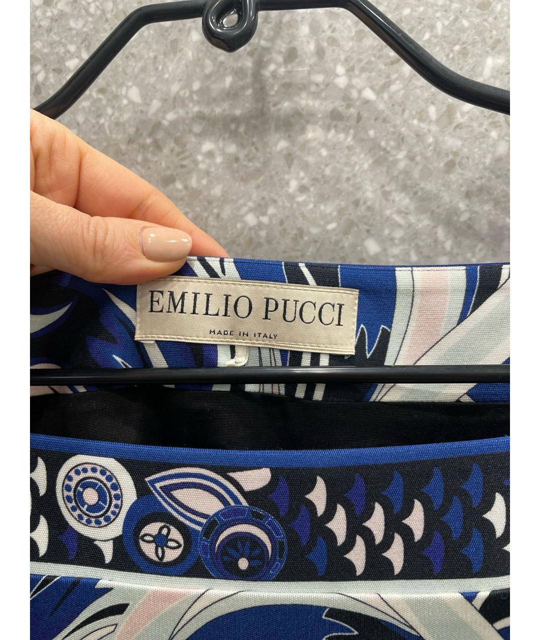 EMILIO PUCCI Мульти шелковое повседневное платье, фото 3