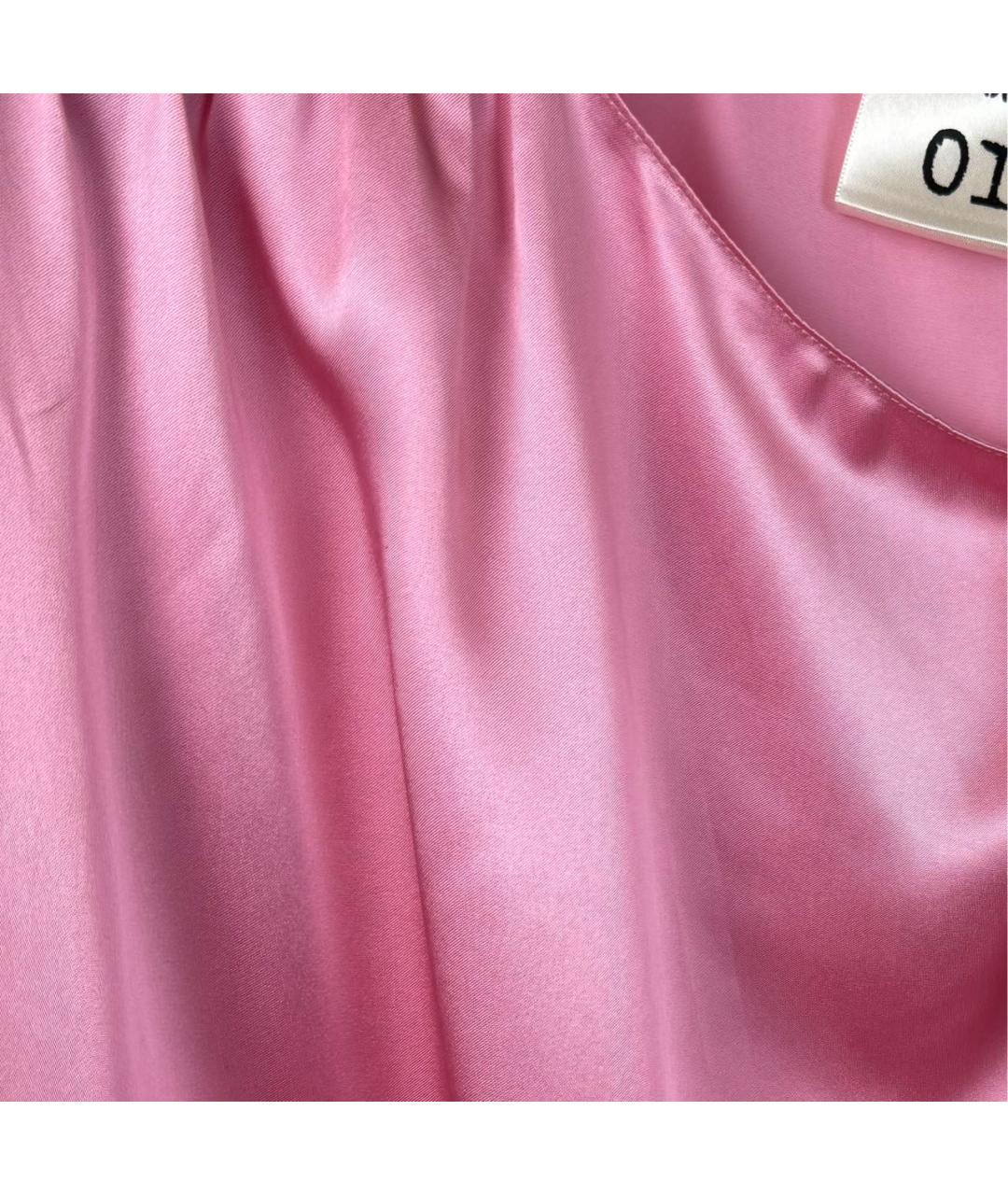 SEMICOUTURE Розовая шелковая блузы, фото 4