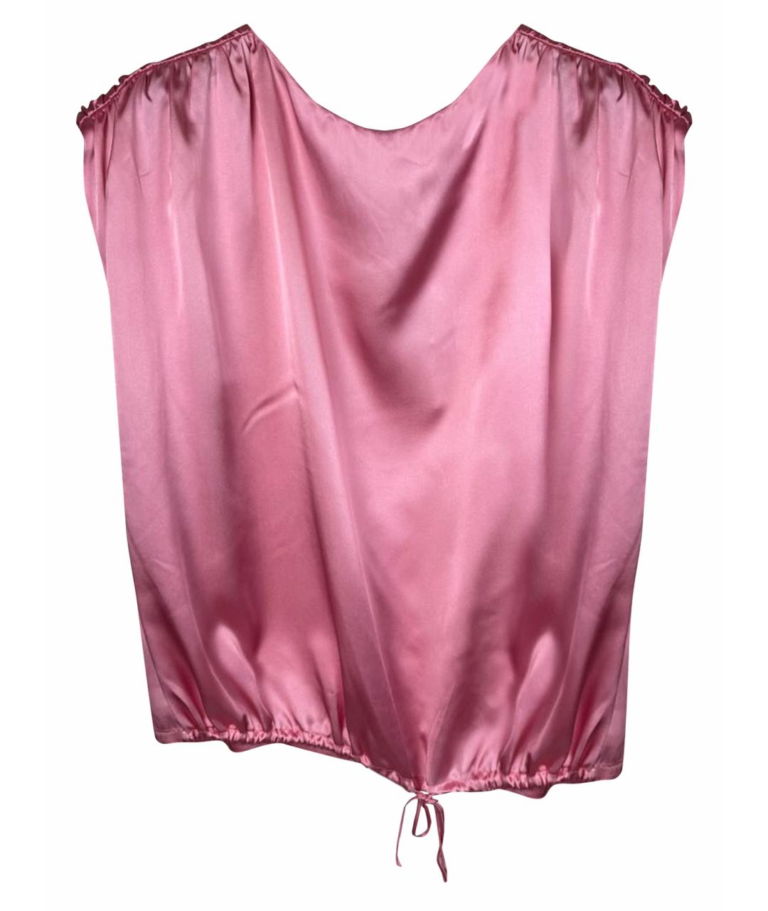 SEMICOUTURE Розовая шелковая блузы, фото 1