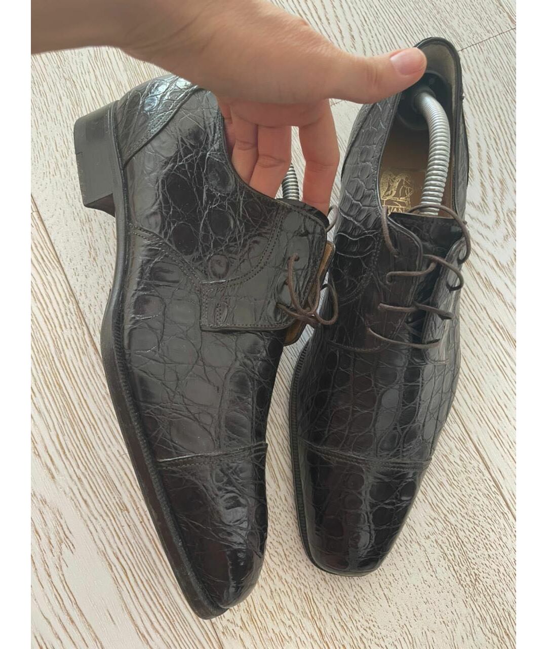 CASTELLO D'ORO Коричневые туфли из экзотической кожи, фото 4