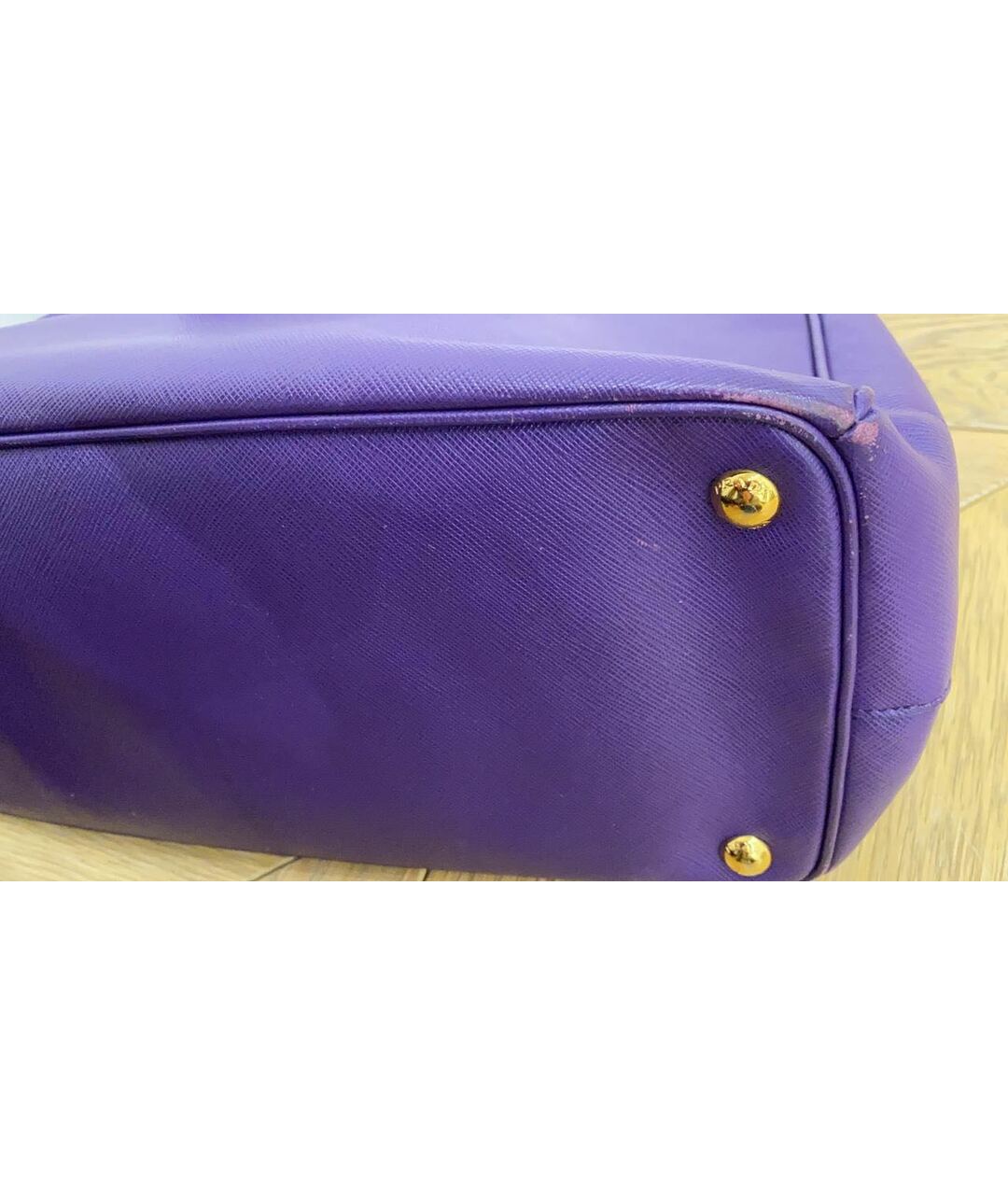PRADA Фиолетовая кожаная сумка тоут, фото 7