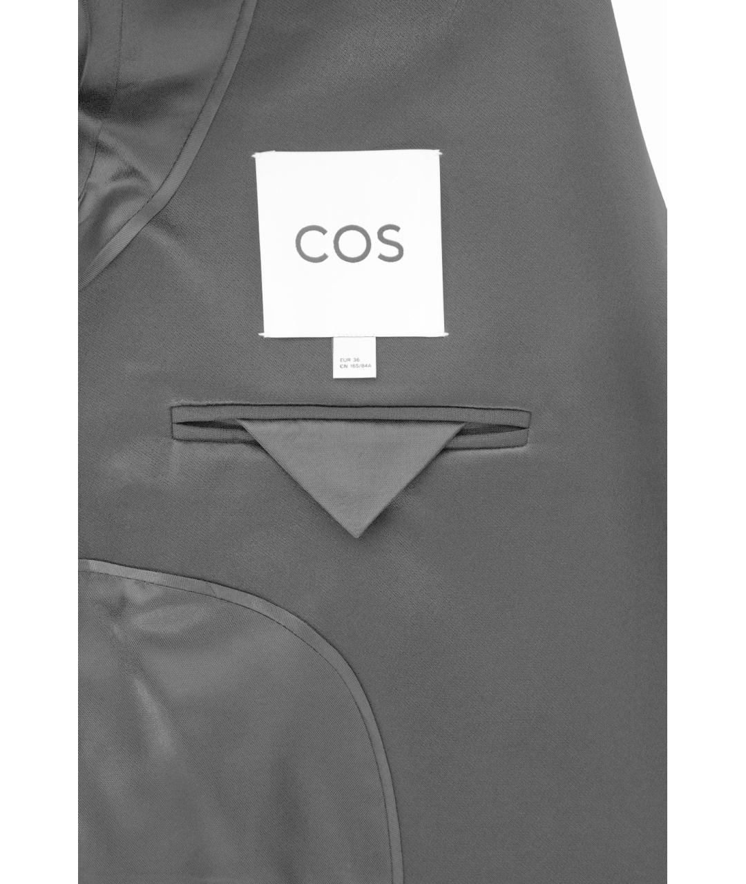 COS Черный атласный жакет/пиджак, фото 4