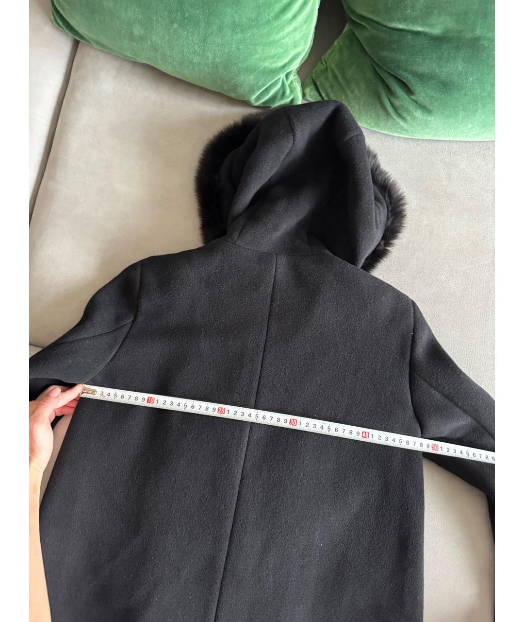 SANDRO Черное шерстяное пальто, фото 8