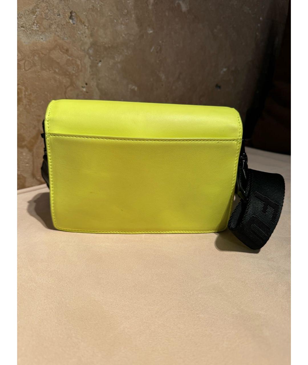 FURLA Желтая кожаная сумка через плечо, фото 3