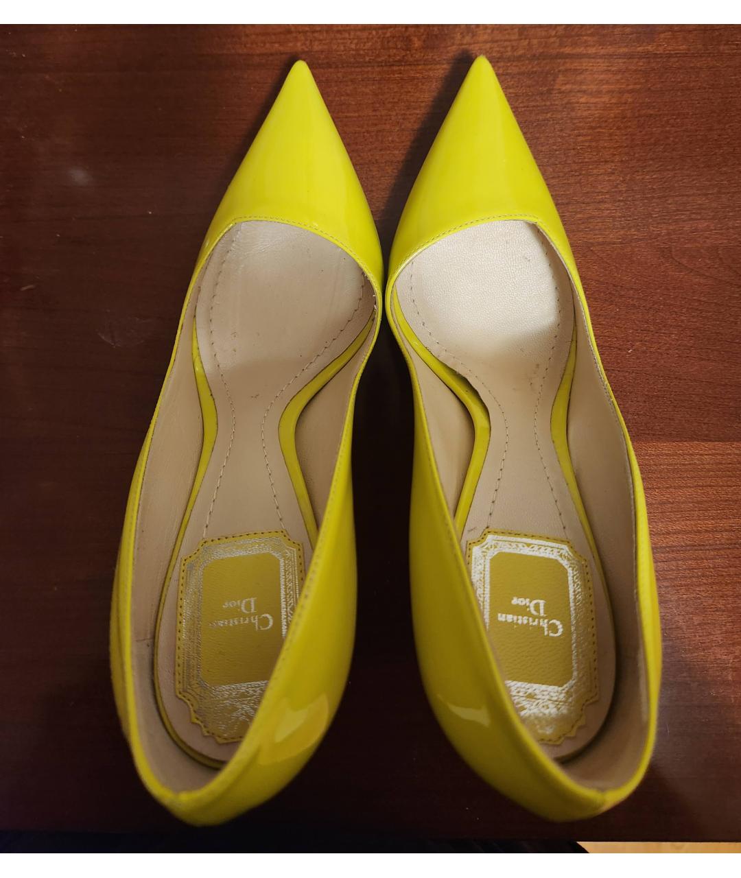 CHRISTIAN DIOR PRE-OWNED Желтые кожаные туфли, фото 3