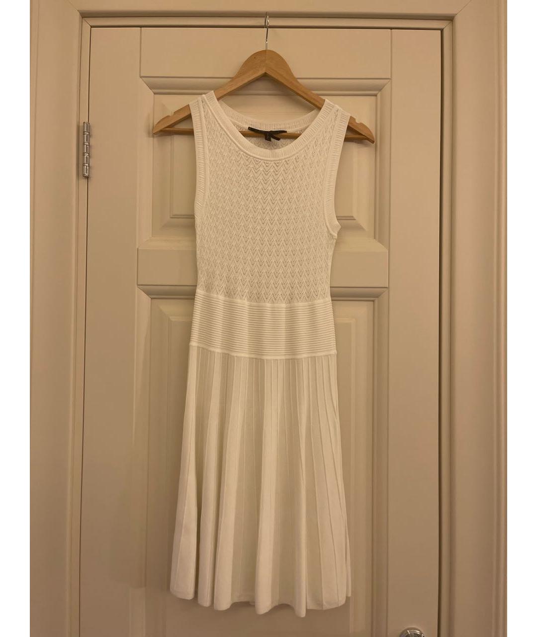 BCBG MAXAZRIA Белое вискозное повседневное платье, фото 5