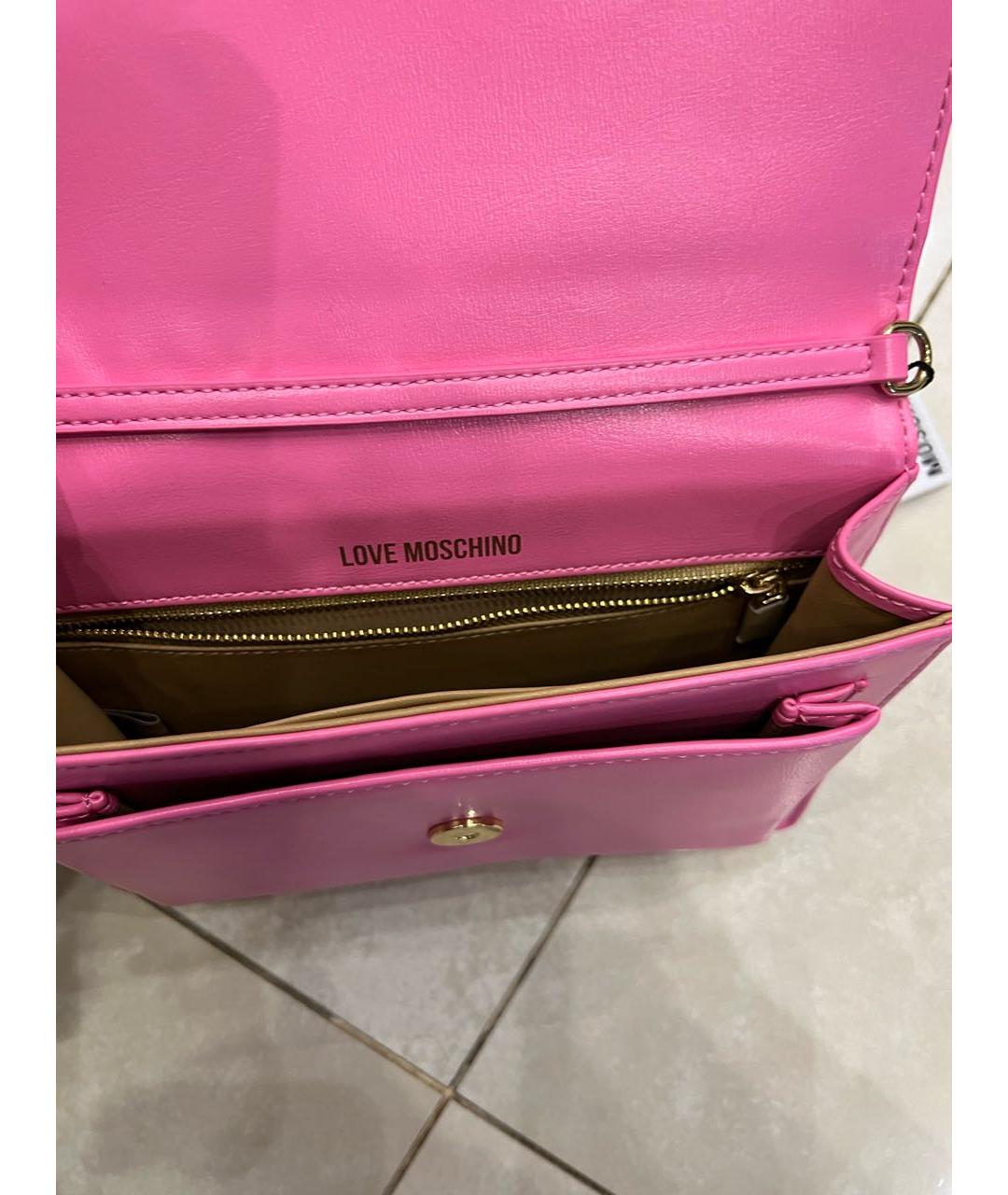 LOVE MOSCHINO Розовая сумка через плечо, фото 3