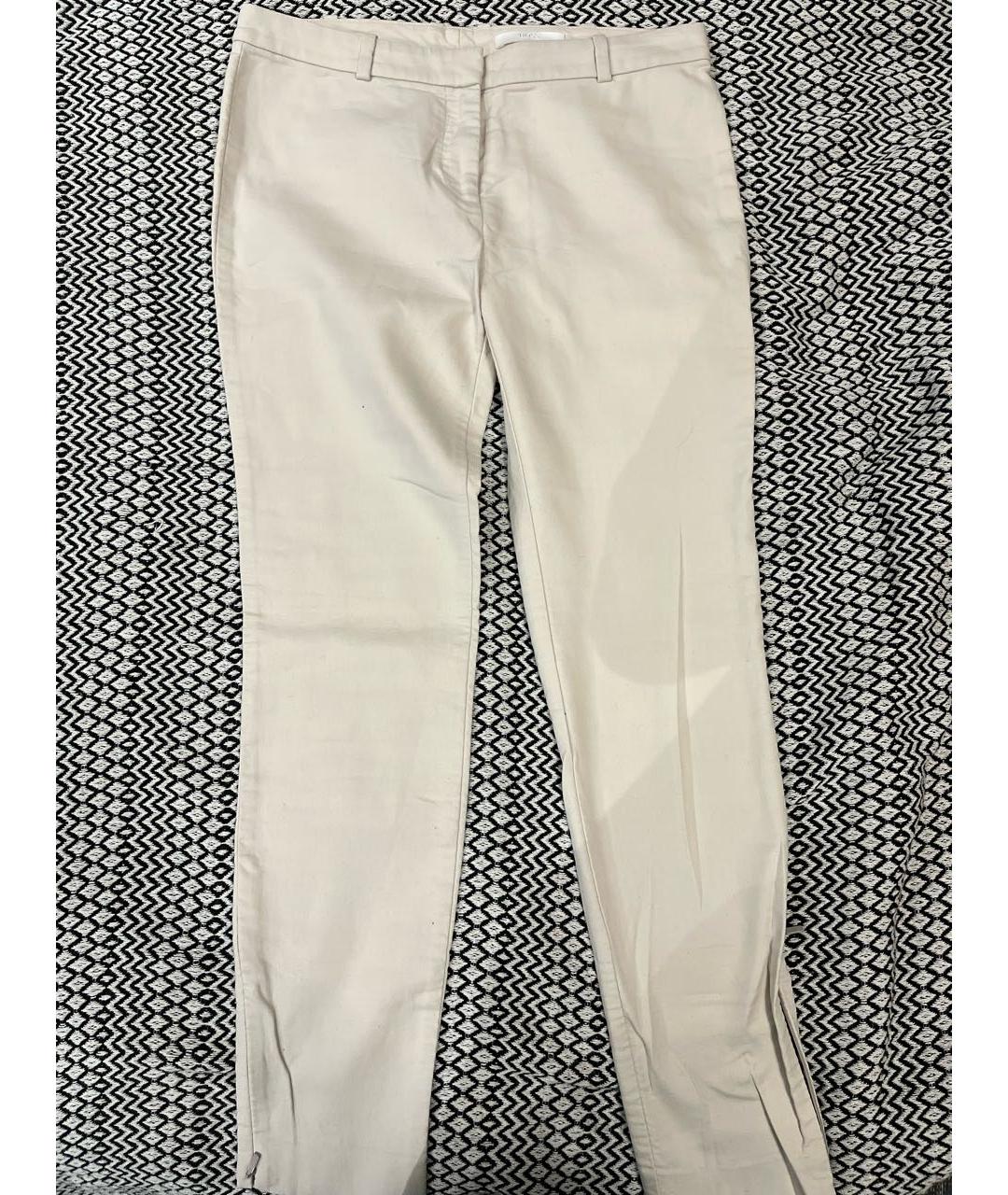 HUGO BOSS Бежевые хлопко-эластановые брюки узкие, фото 4