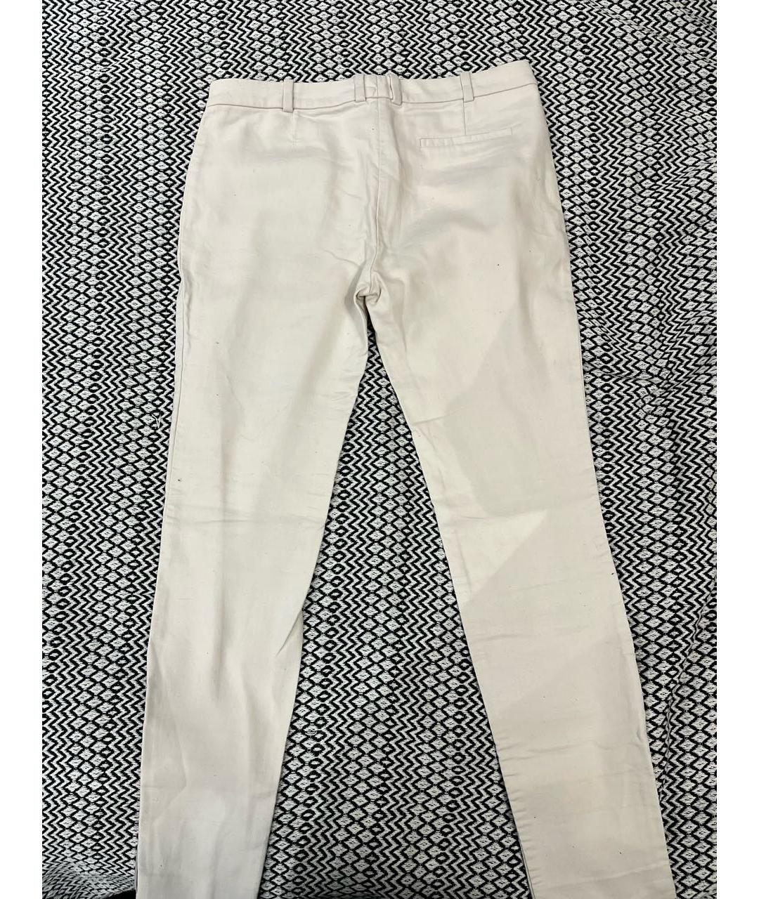 HUGO BOSS Бежевые хлопко-эластановые брюки узкие, фото 2