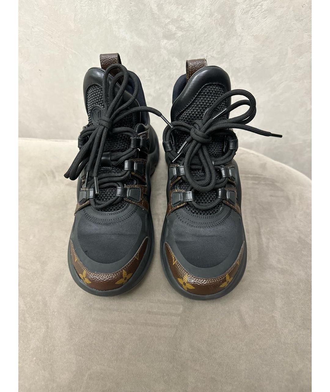 LOUIS VUITTON PRE-OWNED Черные резиновые кроссовки, фото 3
