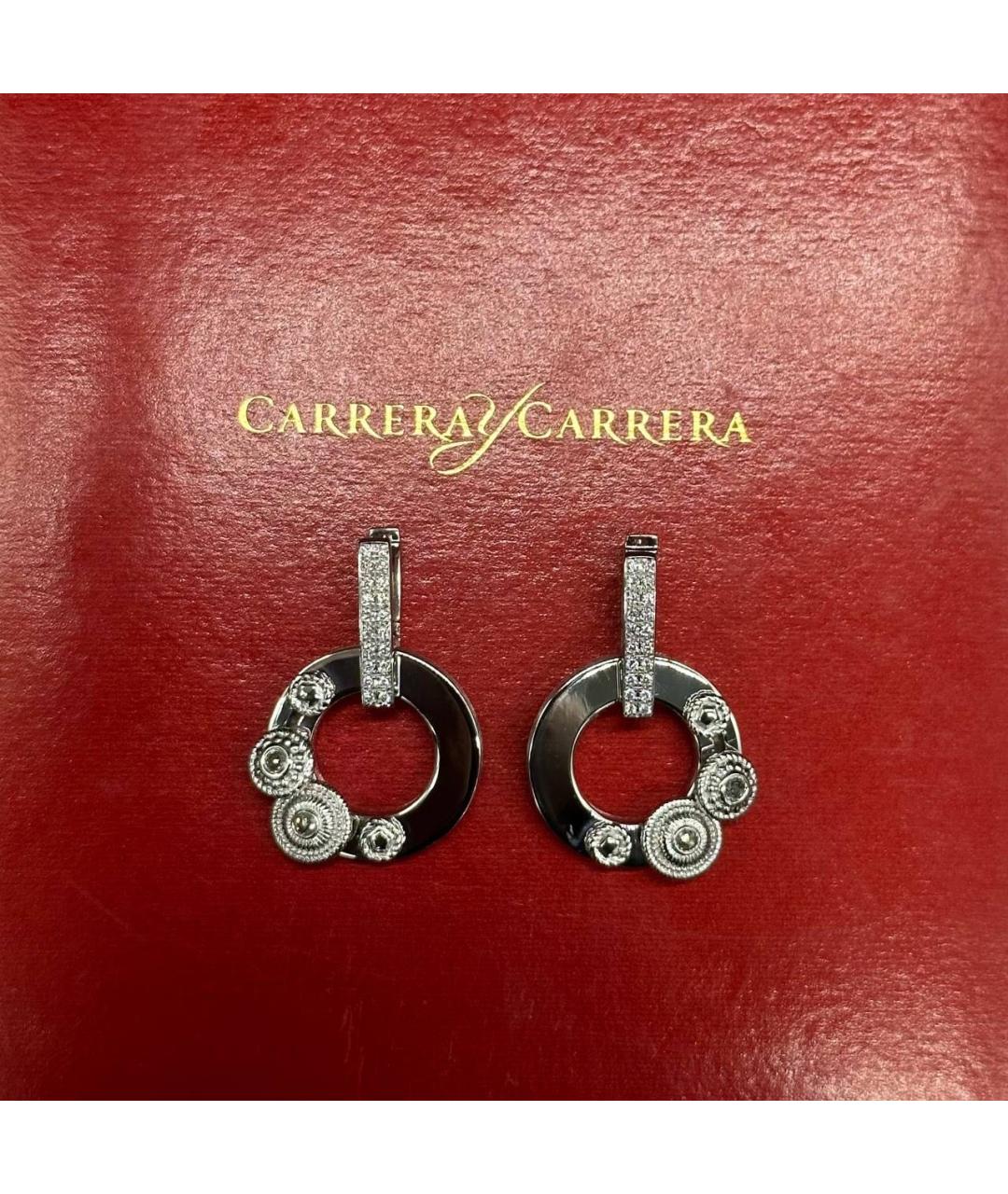 CARRERA Y CARRERA Серебряные серьги из белого золота, фото 6