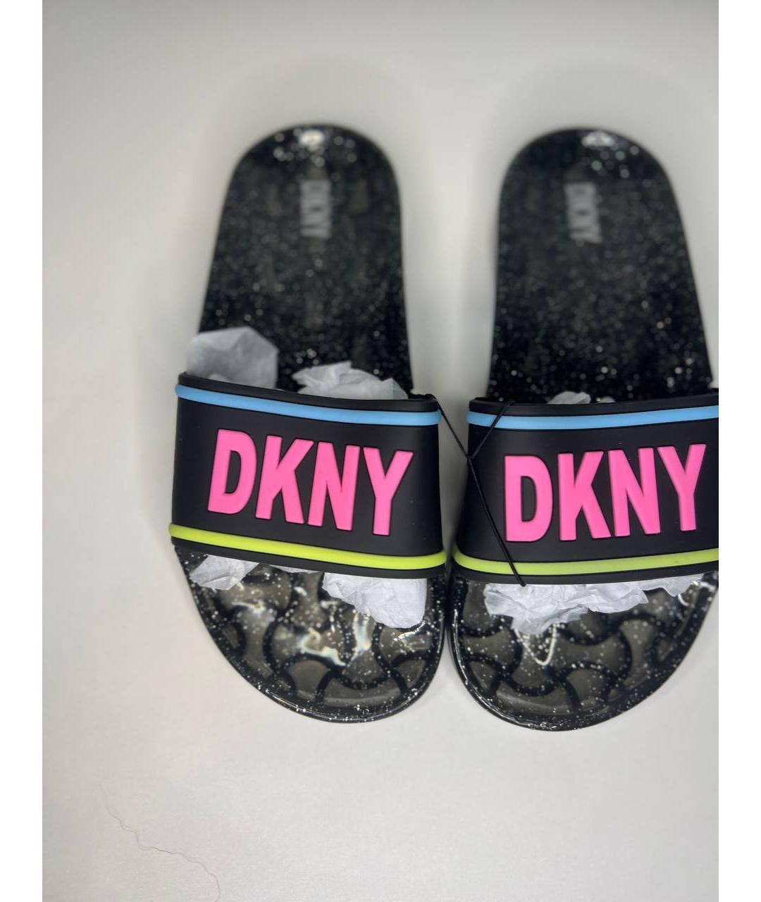 DKNY KIDS Черные сандалии и шлепанцы, фото 2