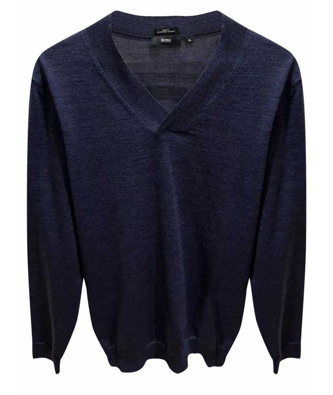 HUGO BOSS Темно-синий кашемировый джемпер / свитер, фото 1