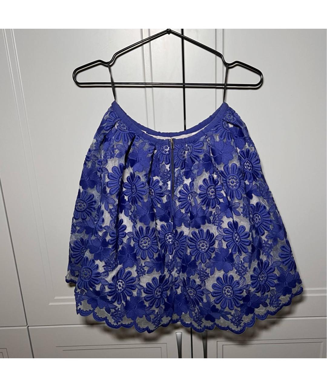 MANOUSH Синяя хлопковая юбка миди, фото 3