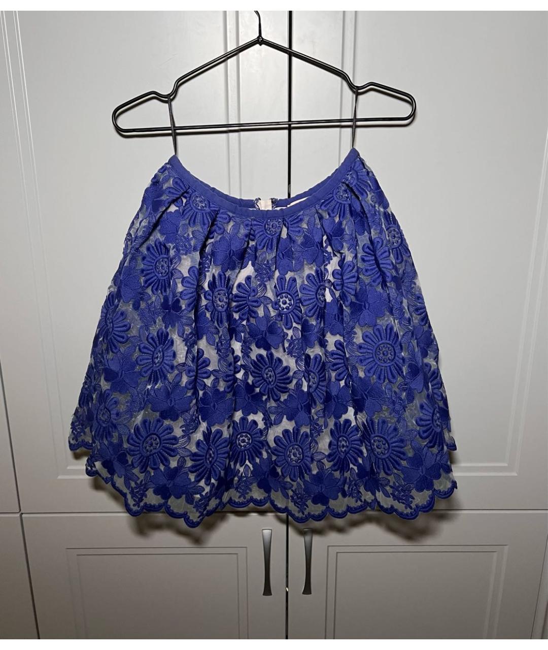 MANOUSH Синяя хлопковая юбка миди, фото 5