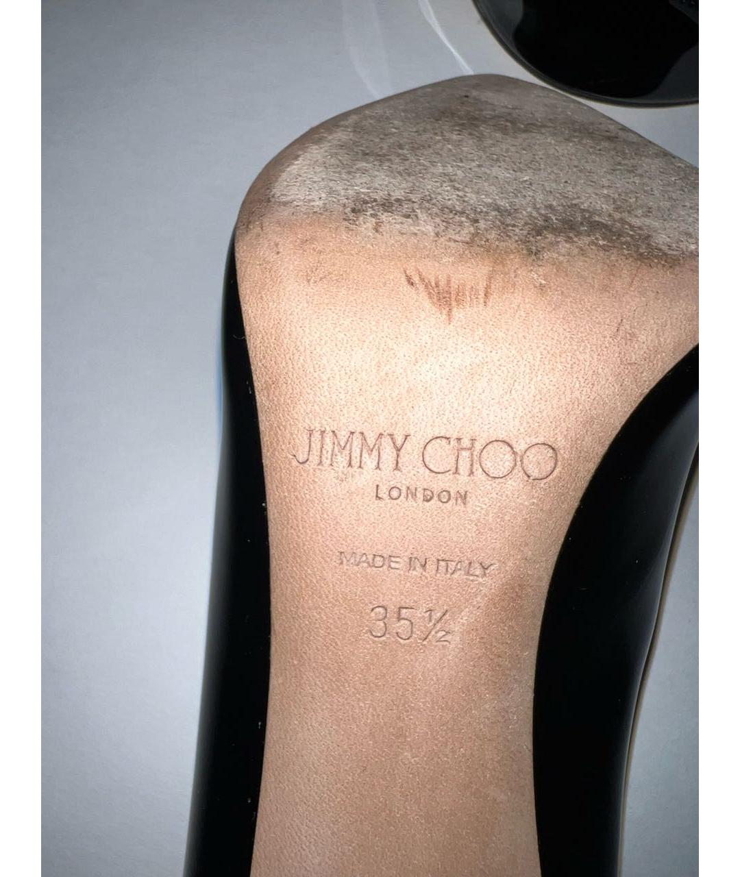 JIMMY CHOO Черные туфли из лакированной кожи, фото 6