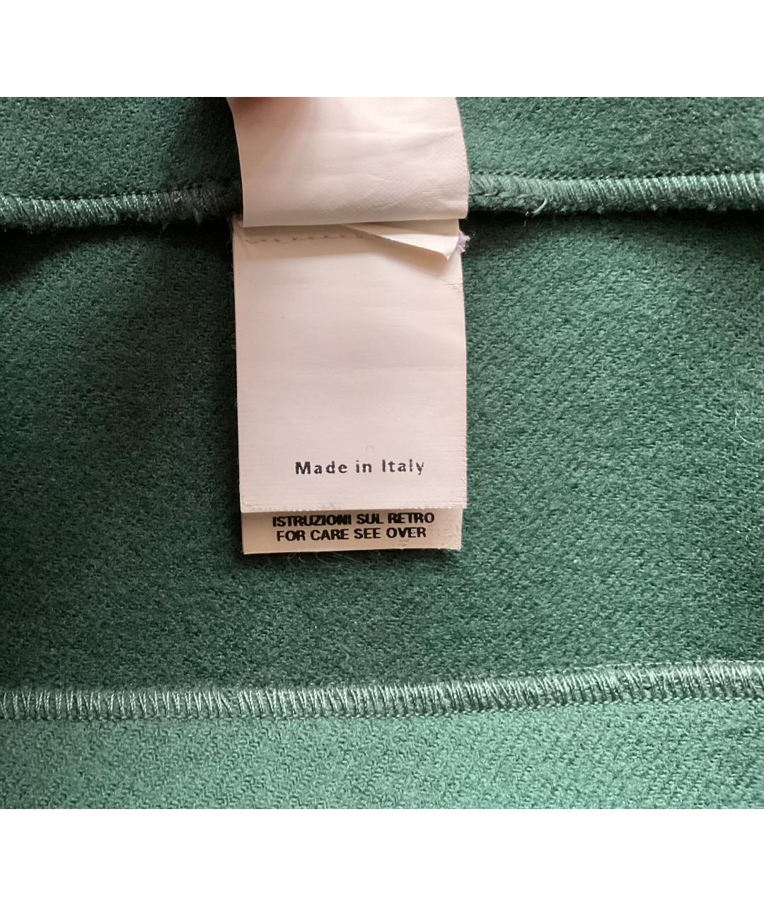 ALBERTA FERRETTI Зеленая шерстяная юбка миди, фото 3