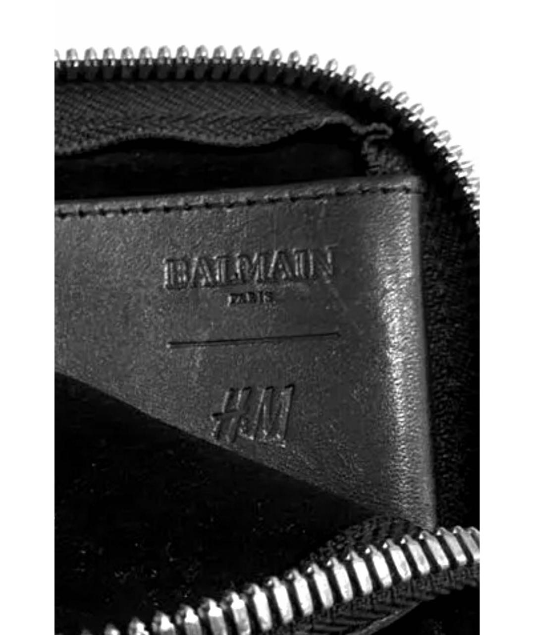 BALMAIN Черный кожаный кардхолдер, фото 4