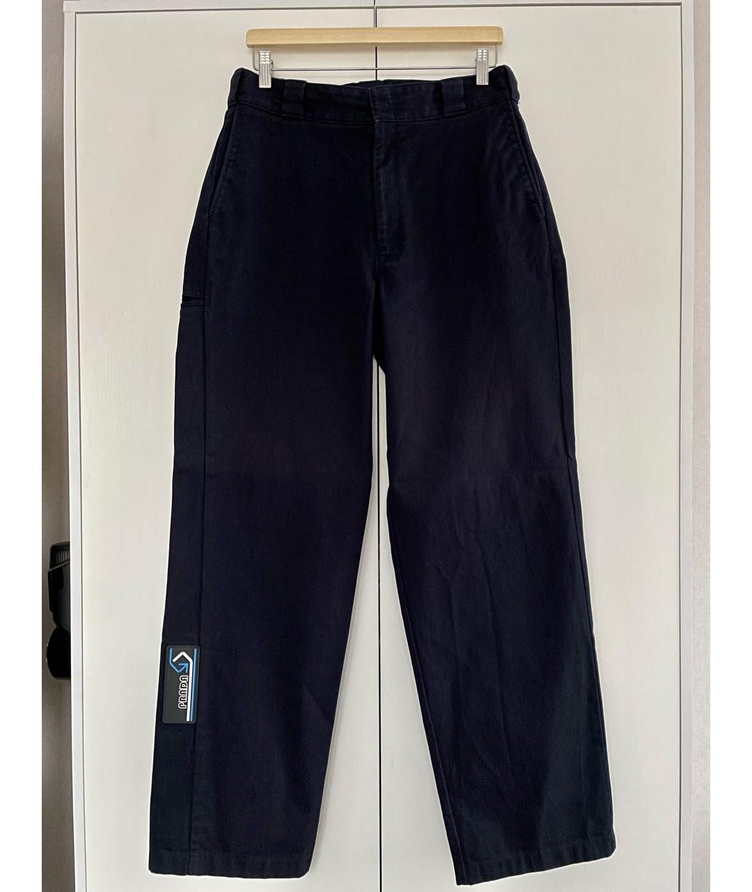 PRADA Темно-синие хлопковые брюки чинос, фото 10