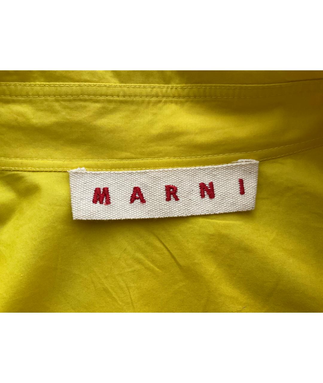 MARNI Желтая хлопковая рубашка, фото 3