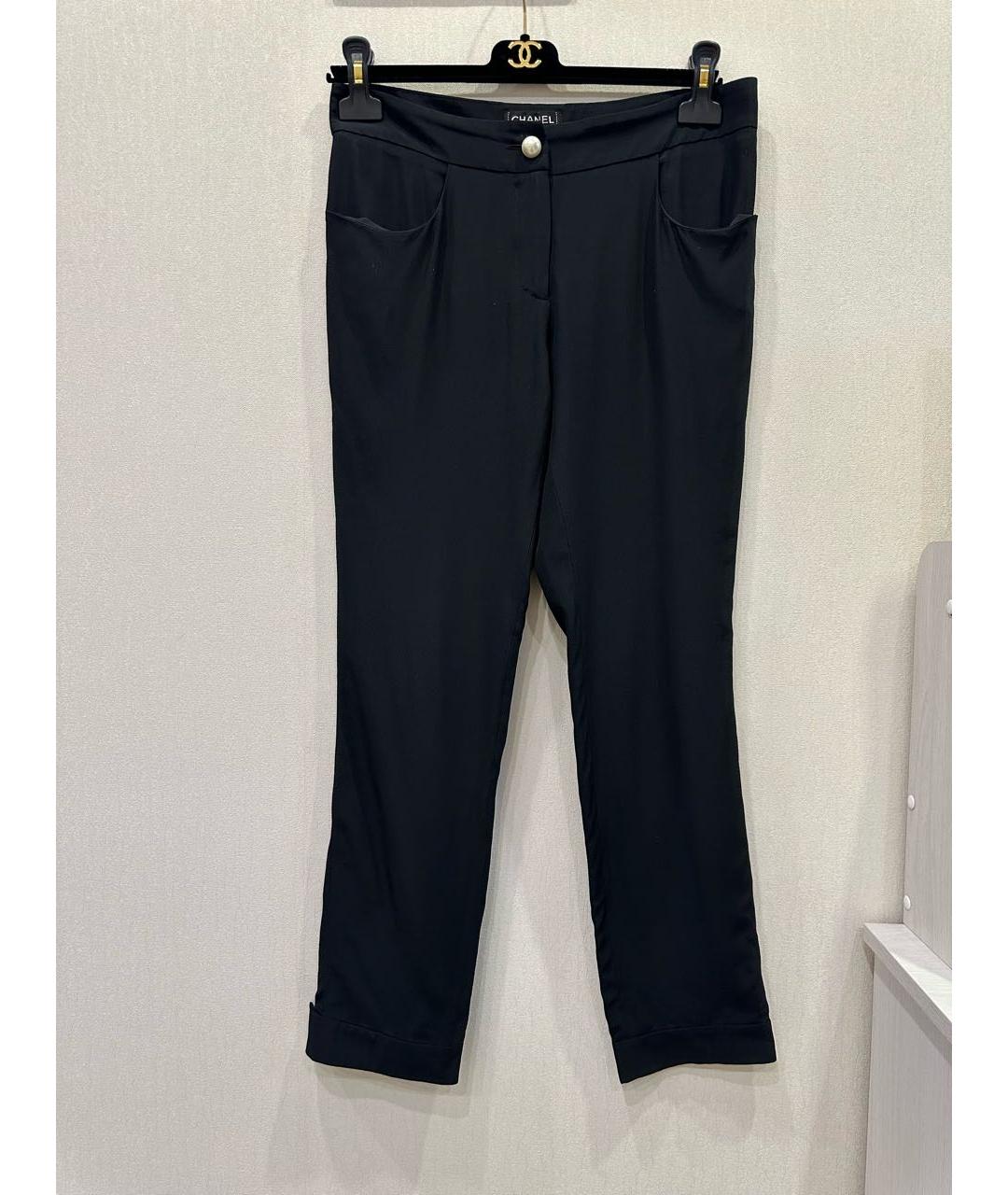 CHANEL PRE-OWNED Черные брюки широкие, фото 9