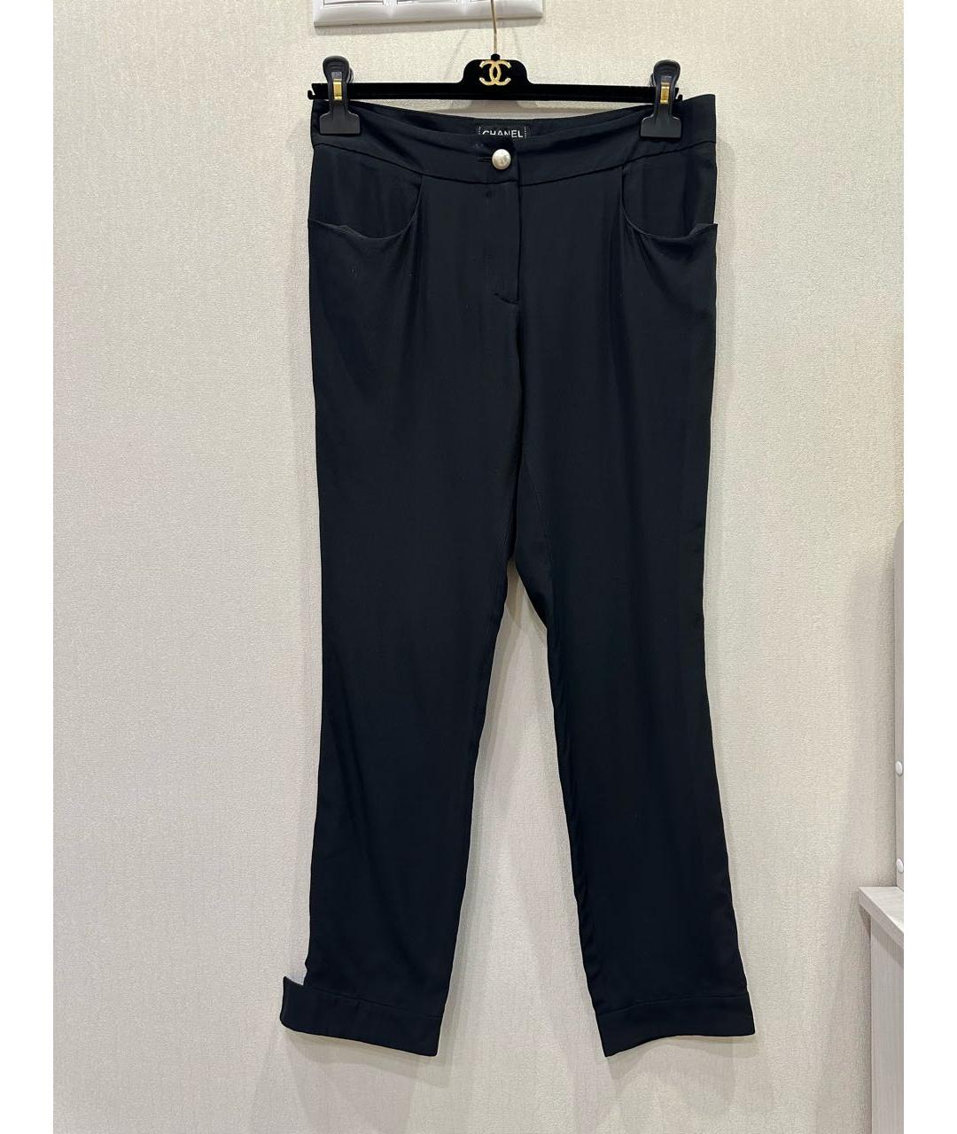 CHANEL PRE-OWNED Черные брюки широкие, фото 8