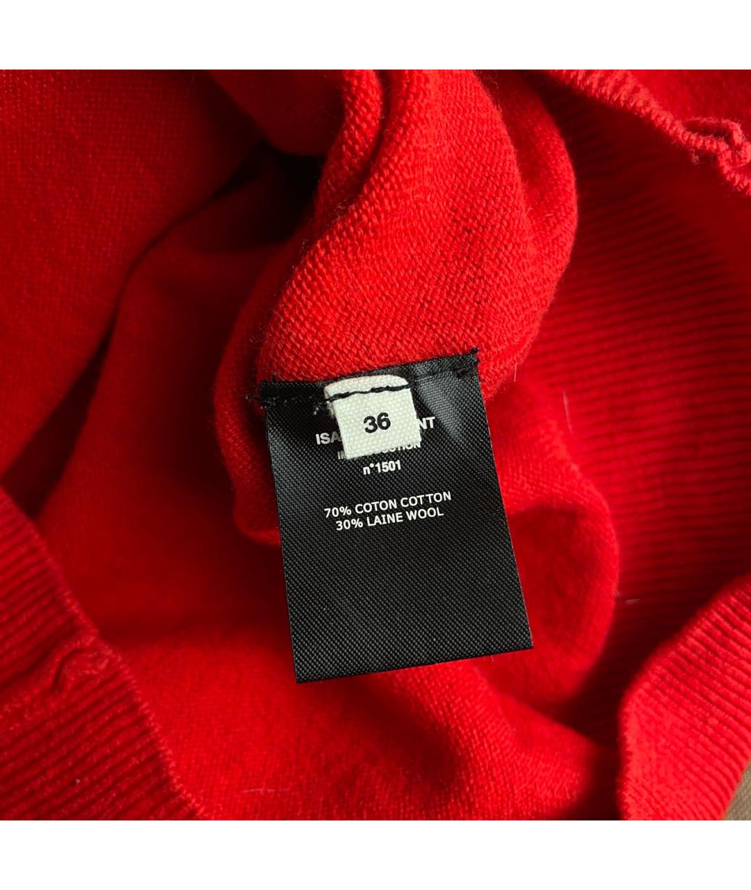 ISABEL MARANT ETOILE Красный хлопковый джемпер / свитер, фото 6