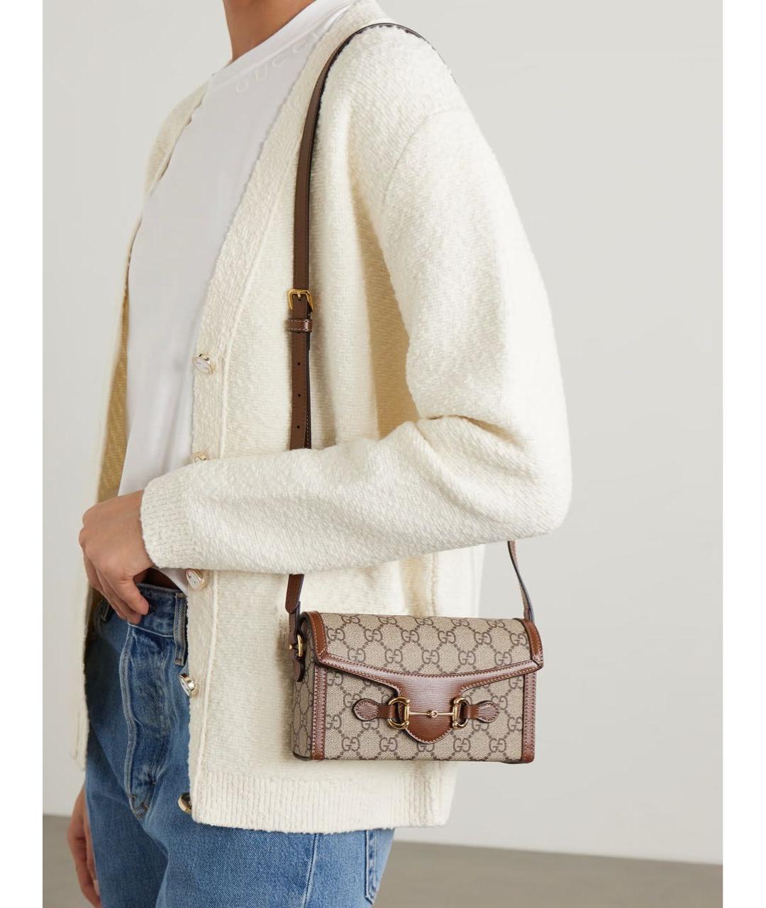 GUCCI Кожаная сумка через плечо, фото 6