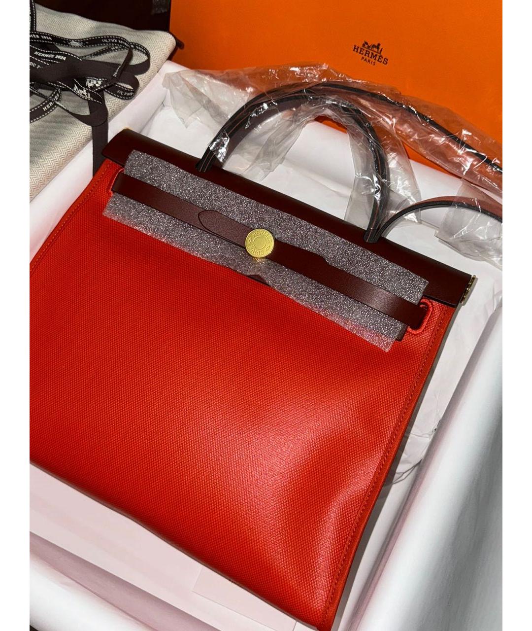 HERMES PRE-OWNED Красная сумка с короткими ручками, фото 3