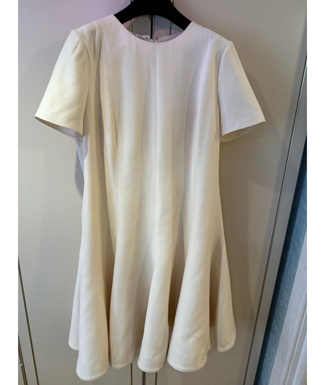 VALENTINO Бежевое шерстяное коктейльное платье, фото 8
