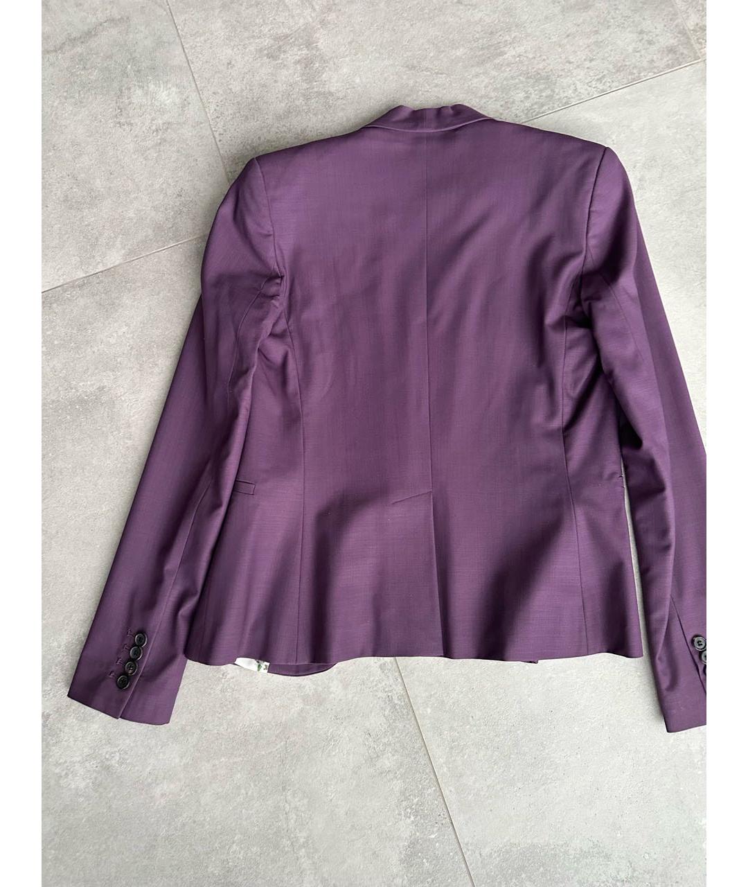 PHILIPP PLEIN Фиолетовый шерстяной жакет/пиджак, фото 2