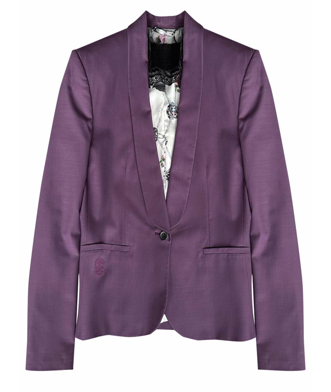 PHILIPP PLEIN Фиолетовый шерстяной жакет/пиджак, фото 1